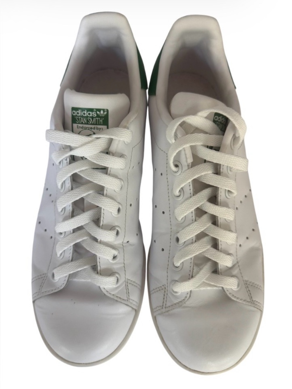 Adidas Stan Smith White Green Leather Sneakers Men’s US 8 Low Top Shoes